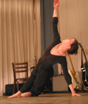 Ashley Eastman performs a modern dance piece at Open Stage, Union Hall Theater, Chesterhill, OH